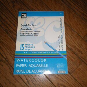 Loew Cornell Watercolor Paper Pad 9”x 12” White Acid Free 50 lb. 10 Sheets